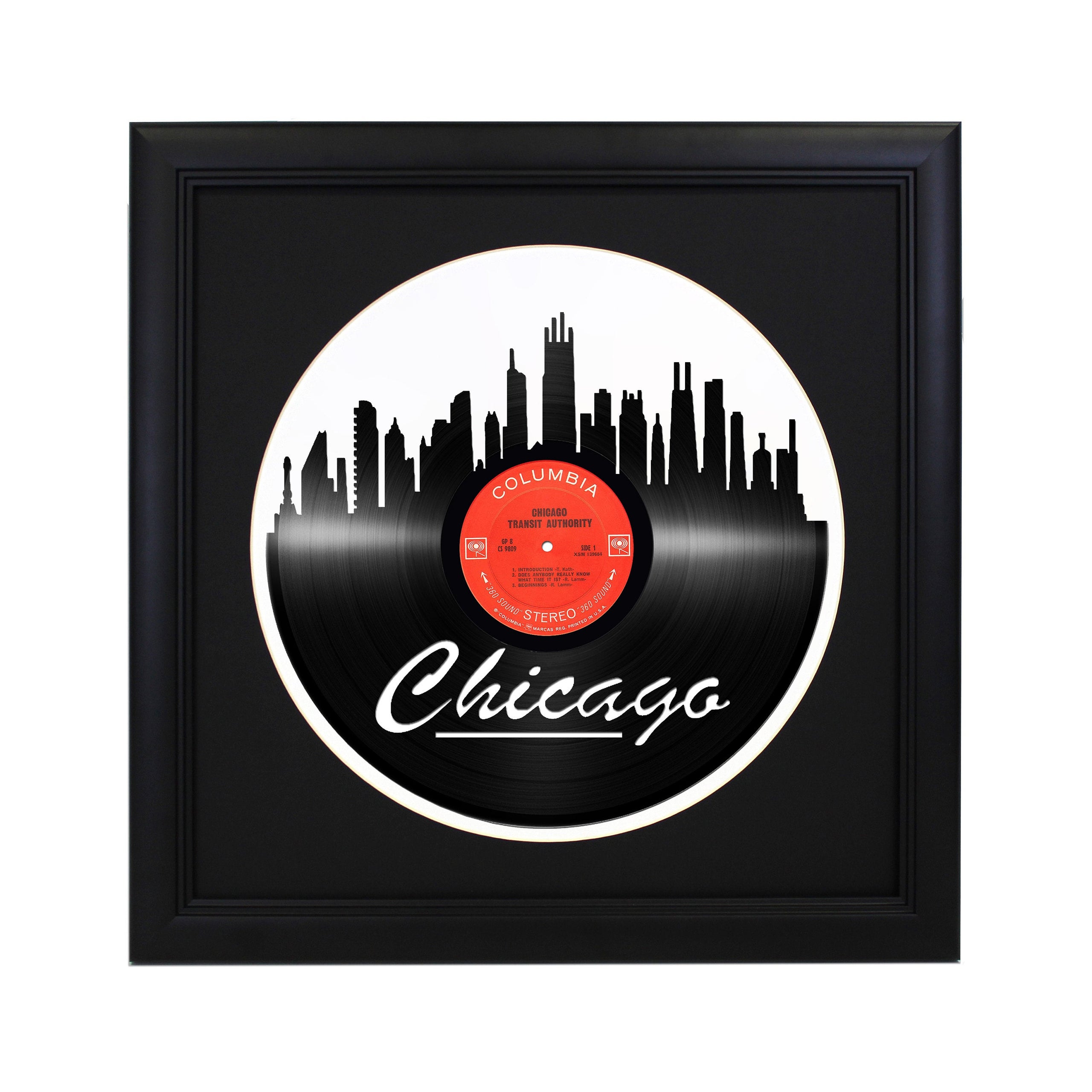 Decode udelukkende essens Framed & Ready To Hang Die Cut Vinyl Record - Chicago Skyline