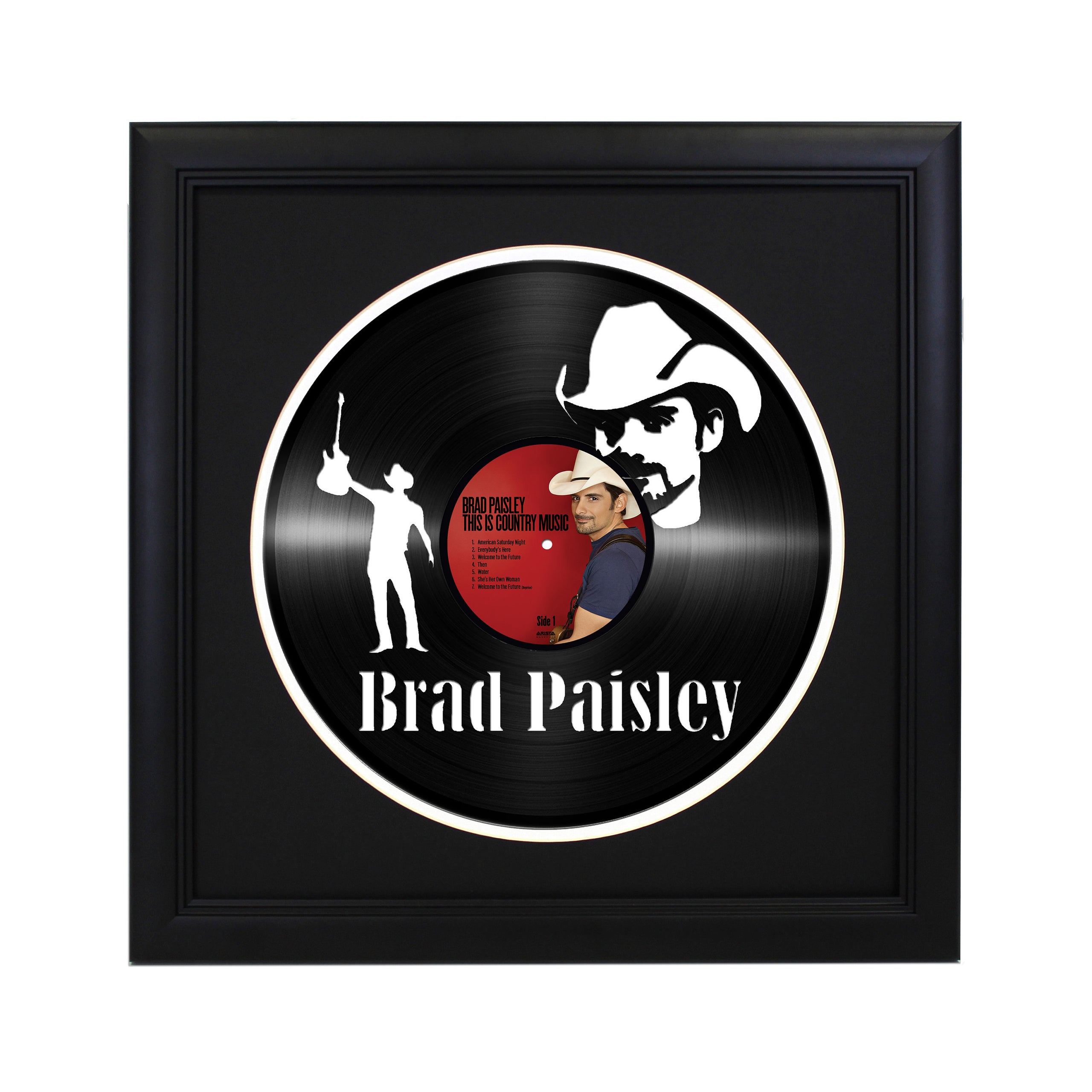 & Ready To Hang Die Cut Vinyl Record - Brad Paisley
