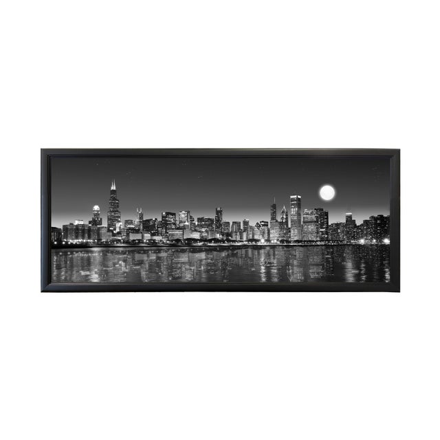 Chicago Skyline Printed Framed Canvas