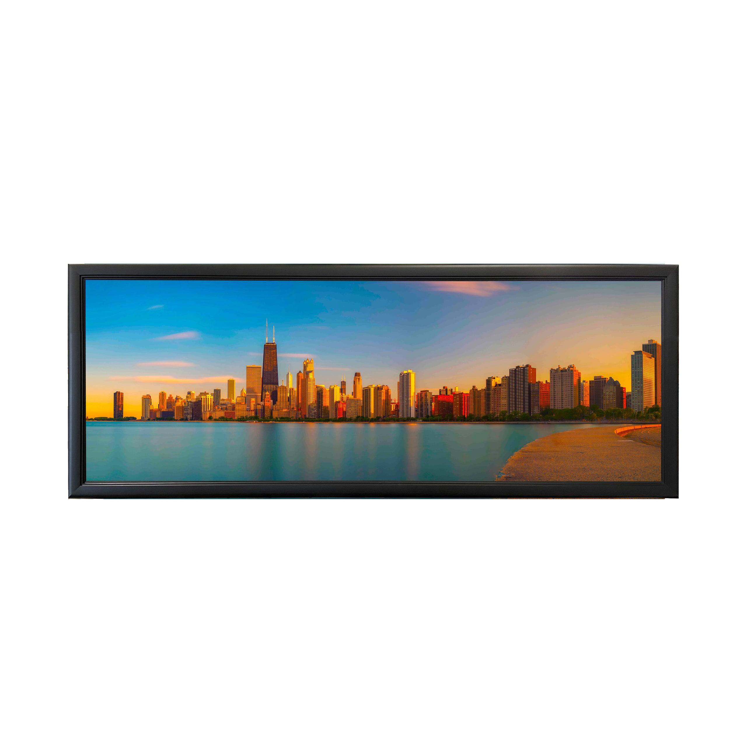 Chicago Skyline - Framed Canvas Print (Option 44)